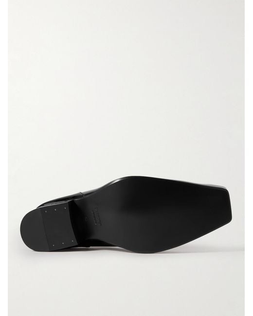 Balenciaga Romeo Collapsible-Heel Patent-Leather Loafers in Black