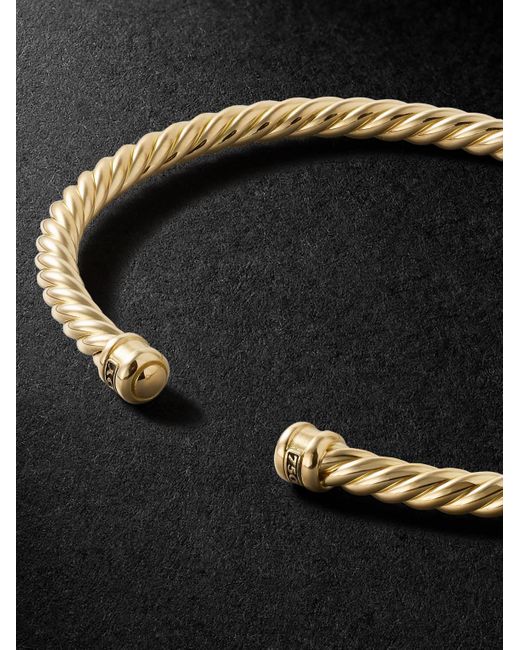 David Yurman Black Cablespira® 18-karat Gold Cuff for men