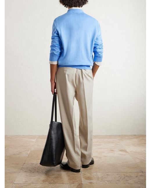 Tom Ford Blue Cotton Polo Shirt for men