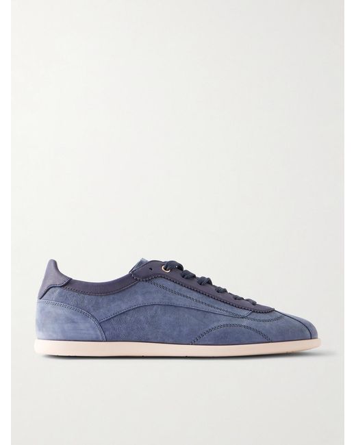 Brunello Cucinelli Blue Leather Sneakers for men