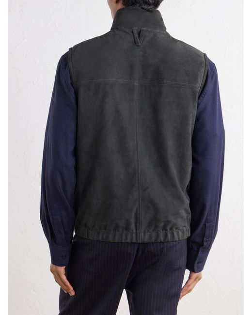 Valstar Black Reversible Suede Vest for men