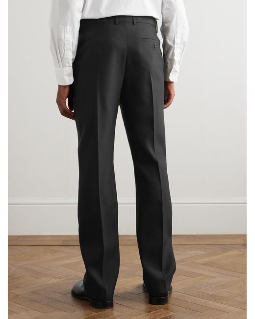 Loewe Black Straight-Leg Wool And Silk-Blend Tuxedo Trousers for men