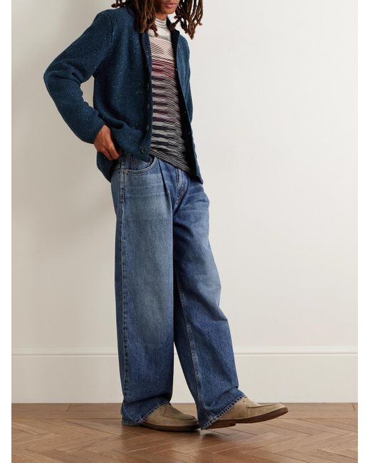 Overshirt di Inis Meáin in Blue da Uomo