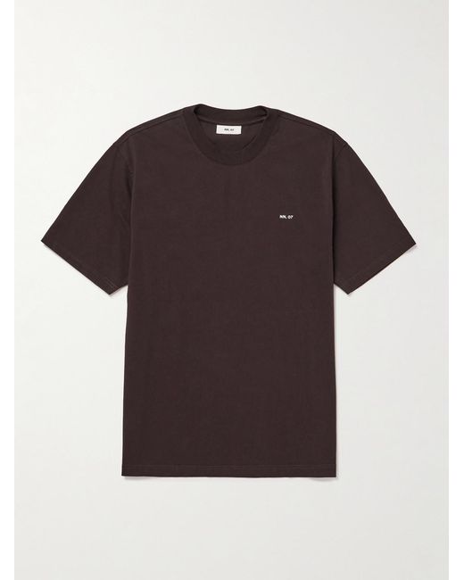 NN07 Adam 3209 Logo-embroidered Pima Cotton-jersey T-shirt for men