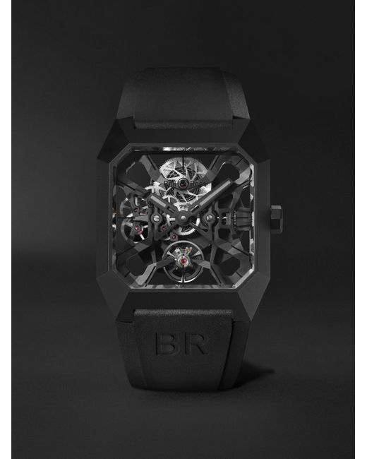 Bell & Ross Black Br 03 Cyber Limited Edition Automatic 42mm Ceramic And Rubber Watch for men