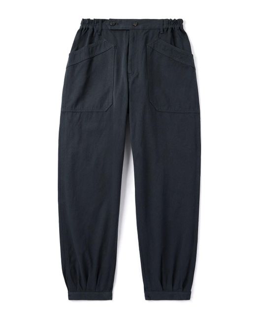 Visvim Blue Carrol Tapered Cotton-Twill Trousers for men