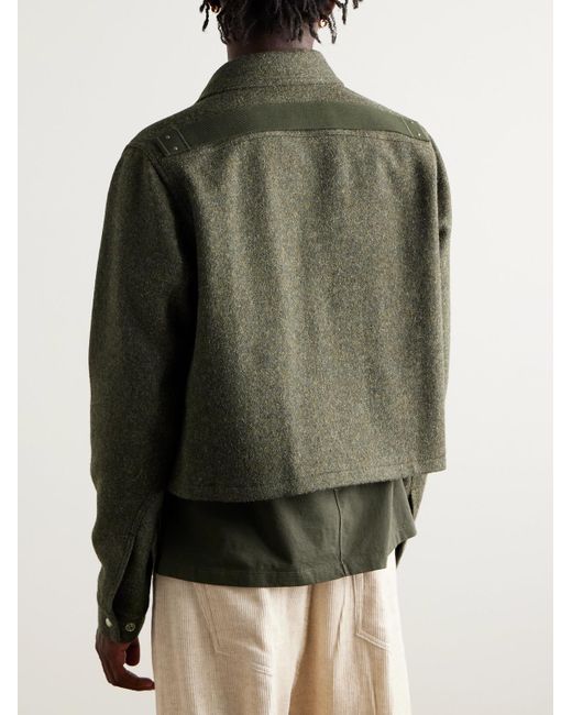 Rick Owens Green Alice Brad Wool Jacket for men
