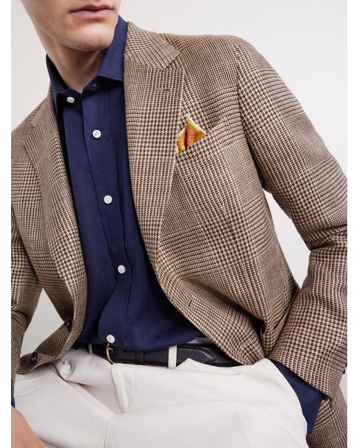 Linen Shirt di Rubinacci in Blue da Uomo