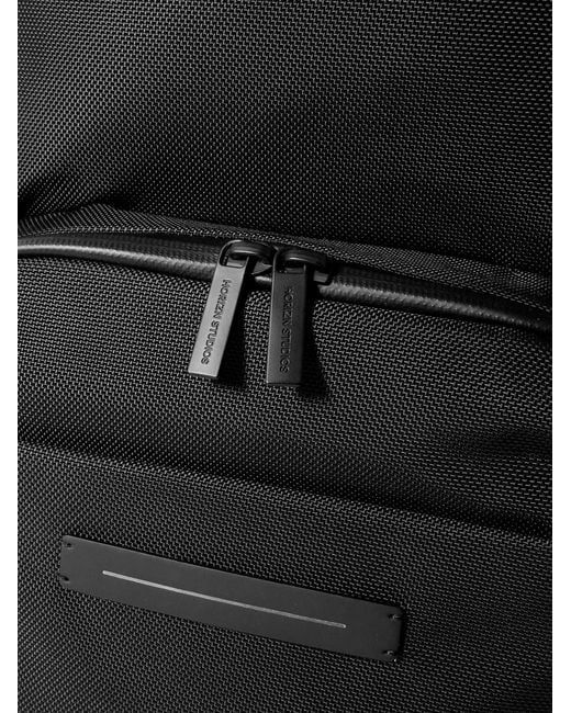 Horizn Studios Black Midtown Leather-Trimmed Shell Backpack for men