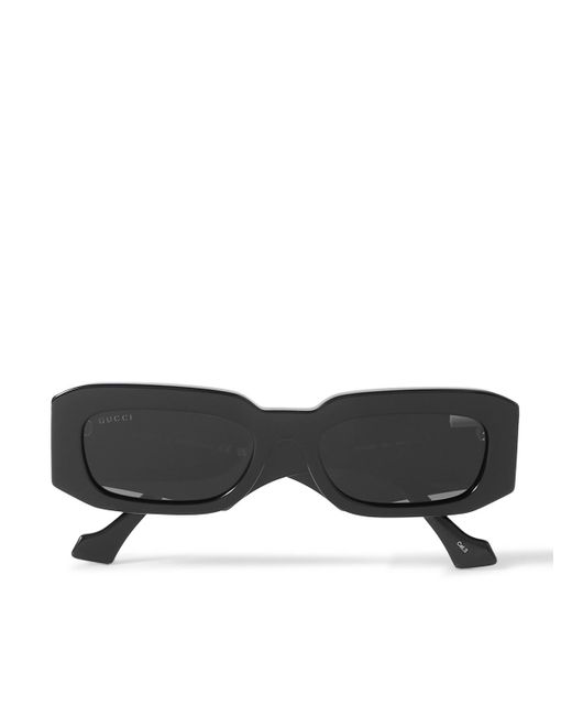Gucci Black Rectangular-frame Acetate Sunglasses for men