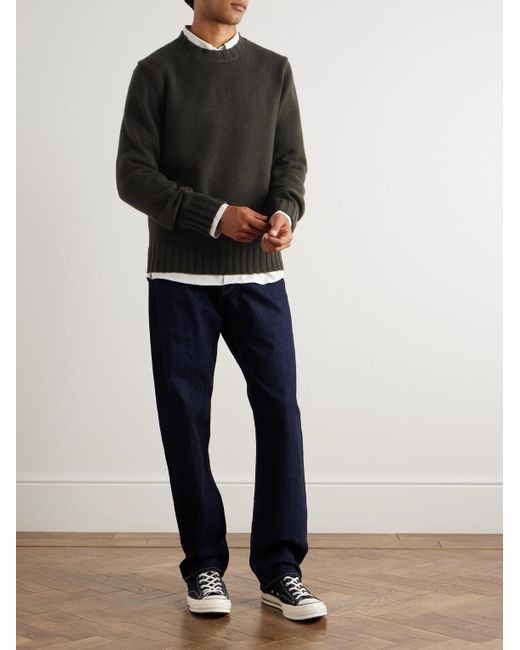 Allude Black Cashmere Sweater for men