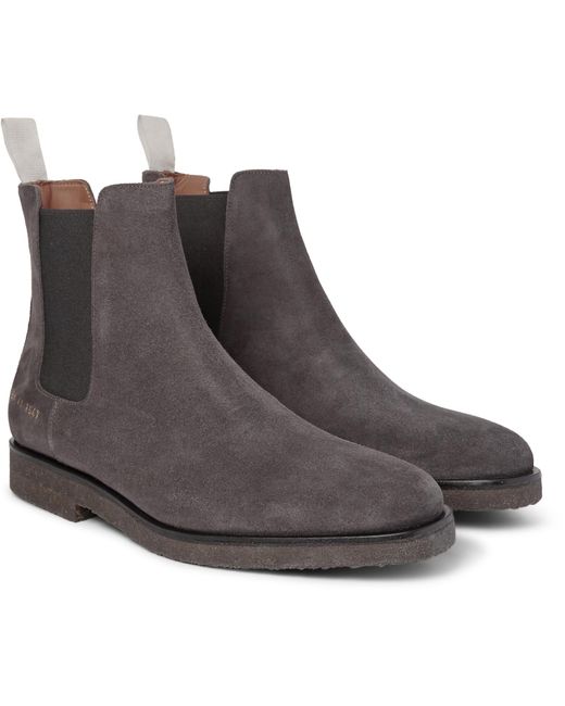 Common Projects Gray Suede Chelsea Boots for men