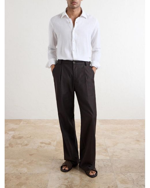 Slowear White Linen Shirt for men