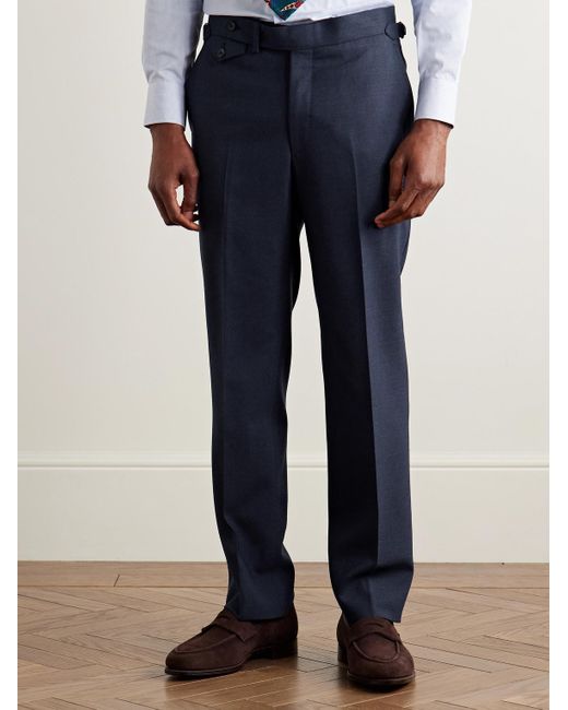 J. Mueser Blue Slim-fit Straight-leg Virgin Wool Suit Trousers for men