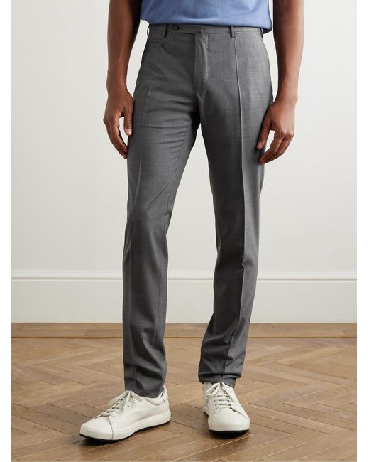 Slowear Gray Venezia 1951 Slim-Fit Virgin Wool Trousers for men