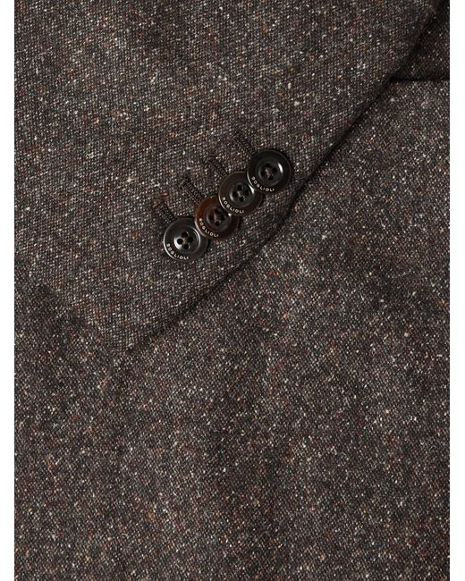 Boglioli Black Double-Breasted Virgin Wool-Blend Blazer for men