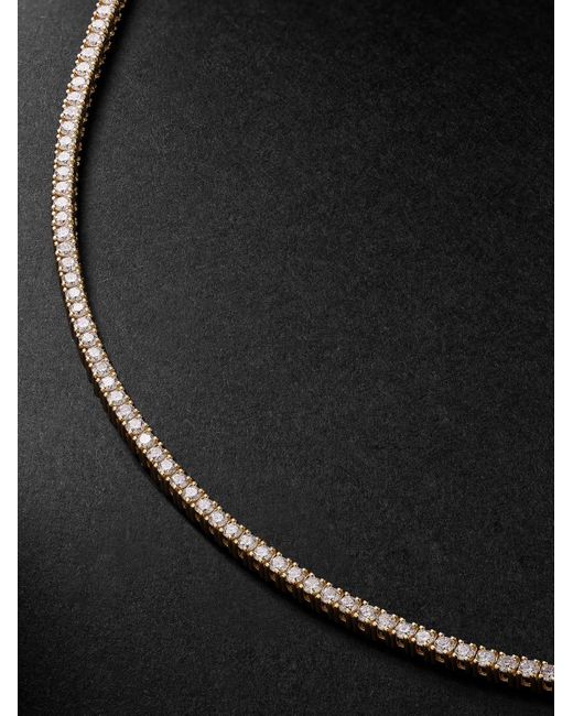Sydney Evan Black 14-Karat Diamond Tennis Necklace for men
