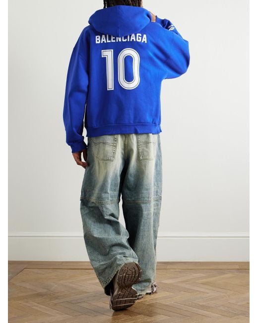 BALENCIAGA ブルー ロゴ フーディ ジップアップ Balenciaga Logo Zip-Up Hoodie in Blue for Men | Lyst Australia