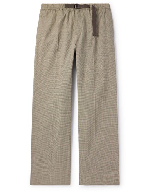 Our Legacy Natural Wander Wide-leg Belted Prince Of Wales Cotton-blend Cordura® Trousers for men