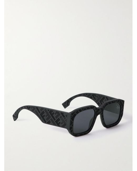 Fendi Black Shadow Square-frame Acetate Sunglasses for men