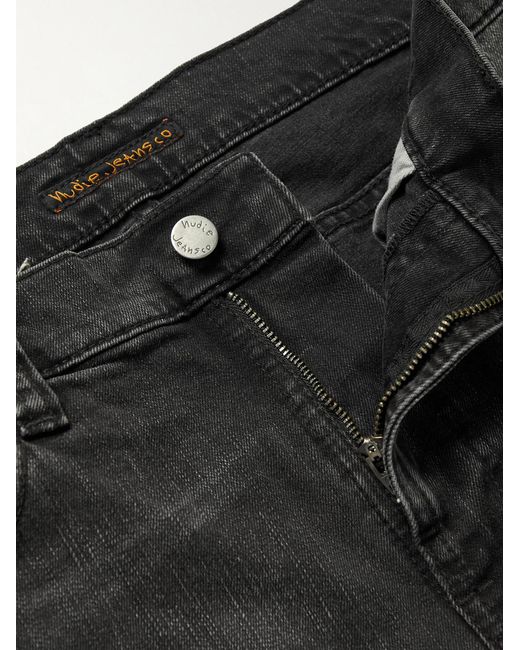 Nudie Jeans Gray Slim-Fit Stretch-Cotton Jeans for men