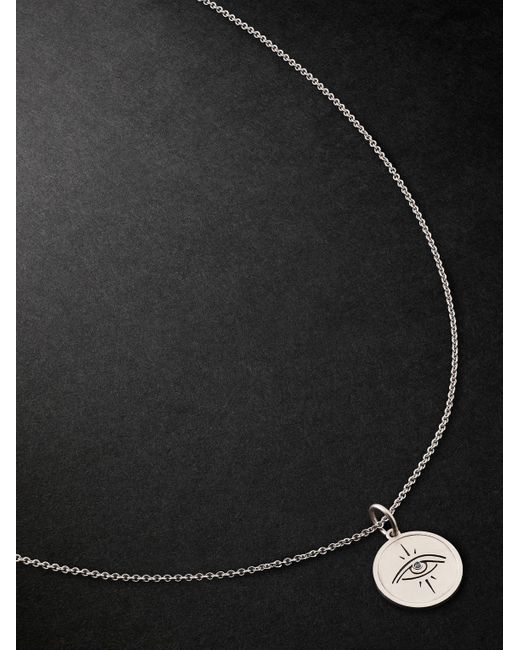Diamond Pendant Necklace di Jacquie Aiche in Black da Uomo