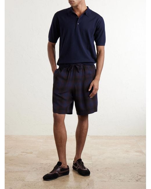Dries Van Noten Blue Murice Merino Wool Polo Shirt for men