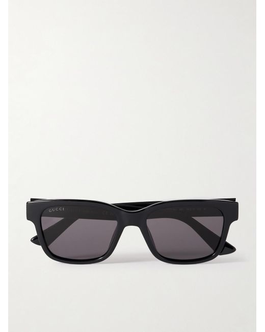 Gucci D Frame Acetate Sunglasses in Black for Men Lyst UK