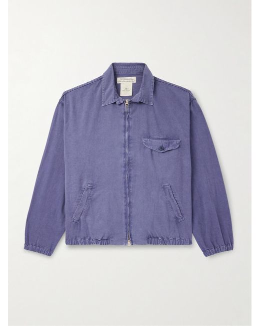 Remi Relief Blue Cotton-Twill Blouson Jacket for men