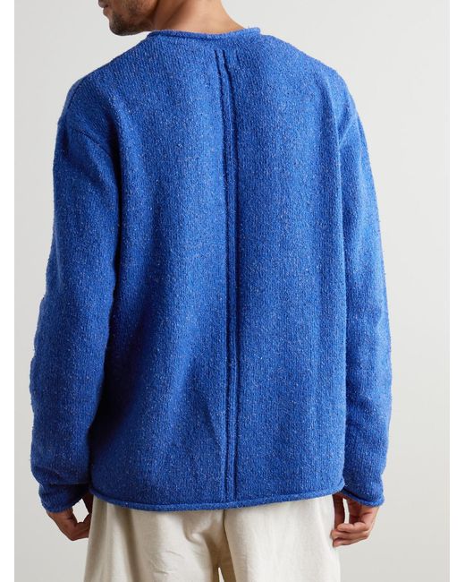 Folk Blue Knitted Sweater for men