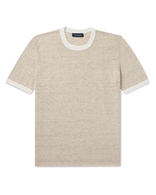 Thom Sweeney White Cotton And Linen-blend T-shirt for men