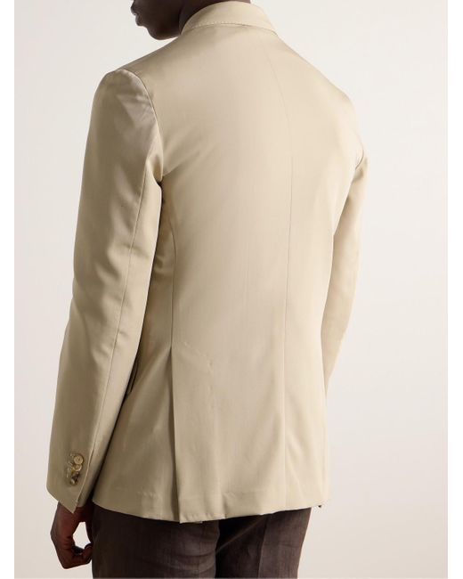De Petrillo Natural Sorrento Double-breasted Virgin Wool-twill Tuxedo Jacket for men