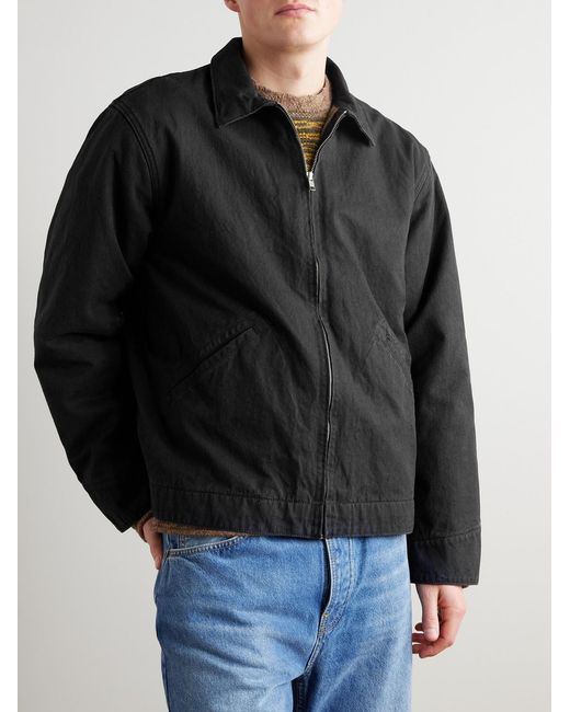 Nudie Jeans Black Blake Cotton-Canvas Jacket for men