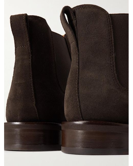 Mr P. Black Olie Suede Chelsea Boots for men