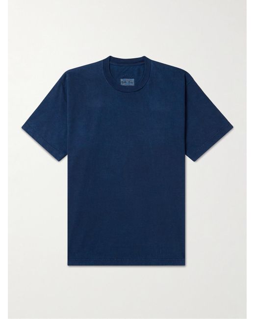 Blue Blue Japan Blue Dyed Cotton-Jersey T-Shirt for men