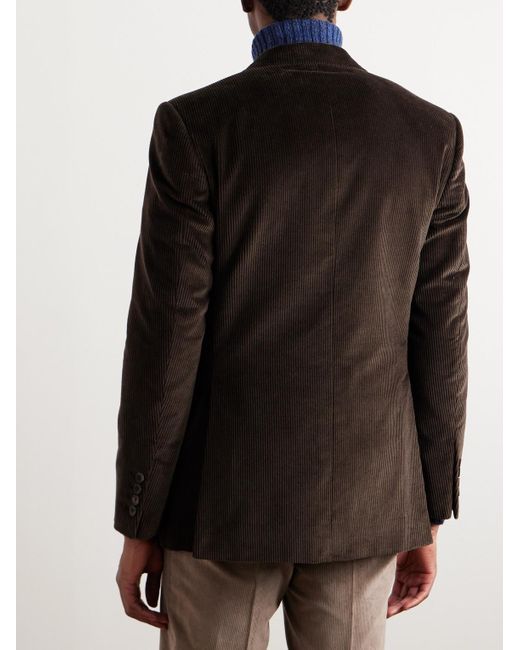 Kingsman Black Cotton-corduroy Suit Jacket for men
