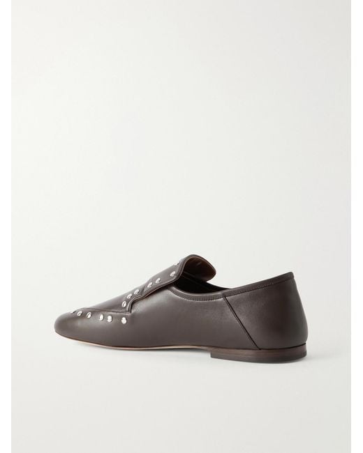 Wales Bonner Brown Dakar Embellished Leather Loafers for men
