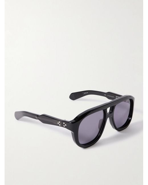 Jacques Marie Mage Black Jasper Aviator-style Acetate Sunglasses for men