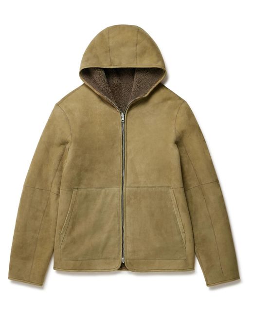Mr P. Green Reversible Shearling Hooded Jacket for men