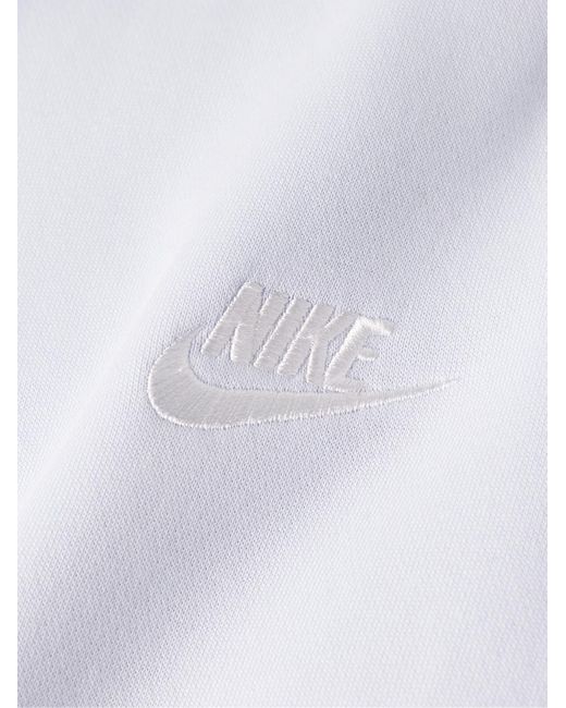 Nike White Sportswear Club Tapered Logo-embroidered Cotton-blend Jersey Sweatpants for men