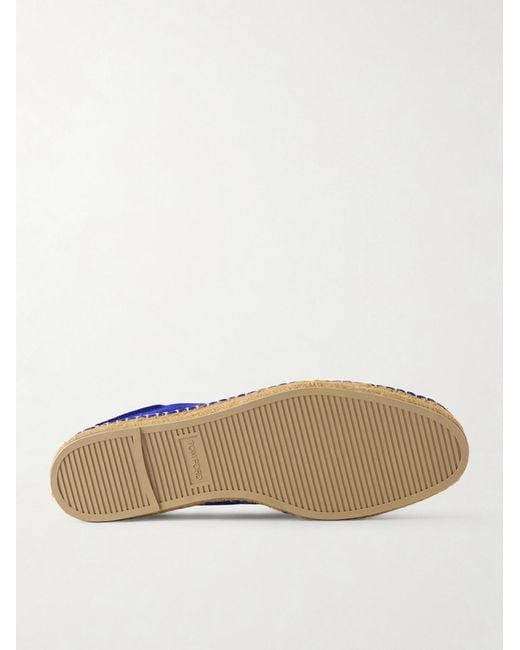 Tom Ford Blue Finn Collapsible-heel Suede Espadrilles for men