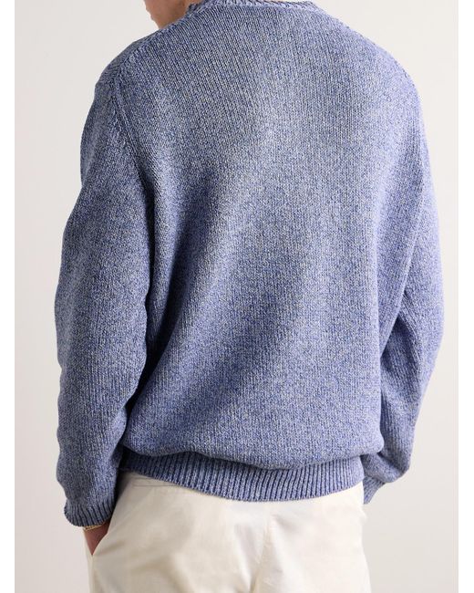 Massimo Alba Blue Billy Cotton And Linen-blend Sweater for men