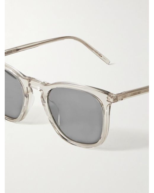 Saint Laurent Gray D-Frame Recycled-Acetate Sunglasses for men