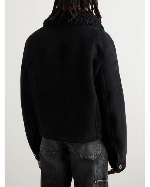 Versace Black Shearling Jacket for men
