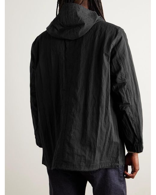 Corridor NYC Black M59 Stone-washed Cotton-blend Shell Hooded Field Jacket for men