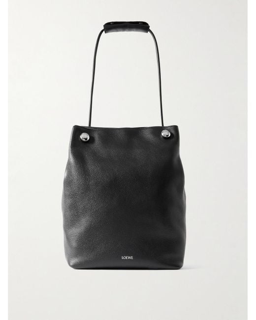 Loewe Black Pebble Full-Grain Leather Tote Bag for men