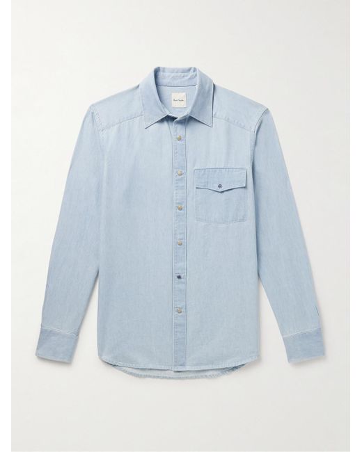 Paul Smith Blue Cotton-chambray Western Shirt for men