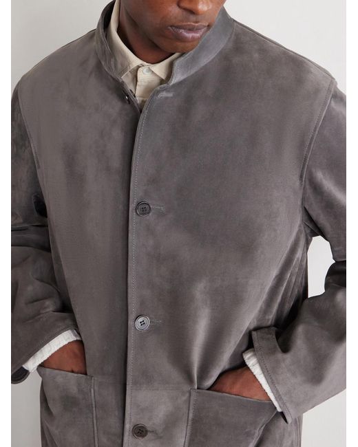 Dunhill Gray Suede Jacket for men
