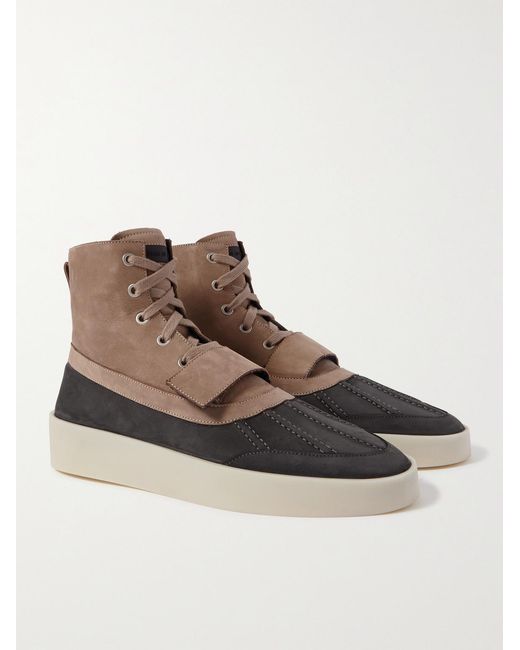Fear Of God Brown Panelled Nubuck Duck Boots for men