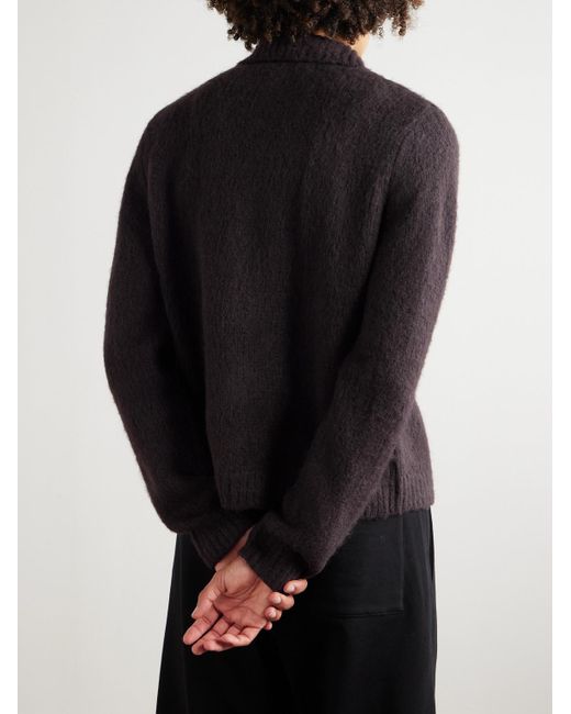 Dries Van Noten Blue Alpaca-Blend Cardigan for men